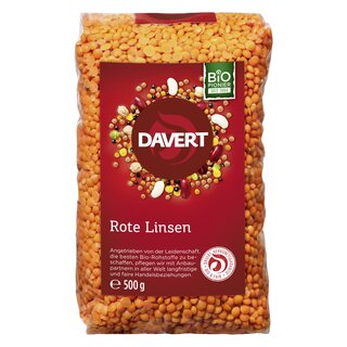 Davert Red Lentils vegan organic 500 g