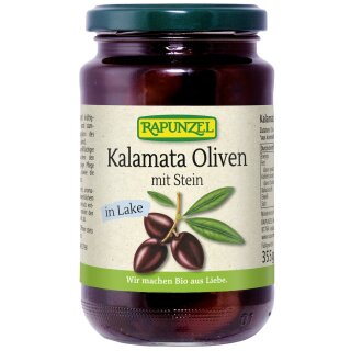 Rapunzel Kalamata Oliven in Lake mit Stein bio 355 g ATG 210 g