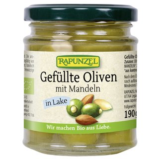Rapunzel Gefüllte Oliven mit Mandeln in Lake bio 190 g ATG 110 g