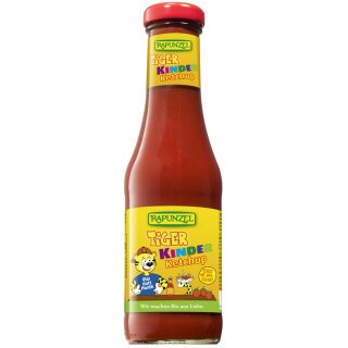 Rapunzel Tiger Kids Ketchup vegan organic 450 ml glass bottle