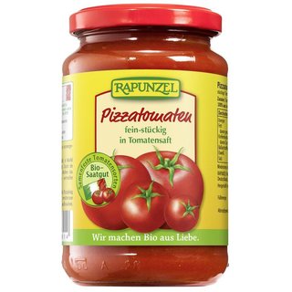 Rapunzel Pizza Tomatoes finely chunky organic 330 g drip off weight 198 g