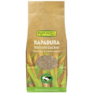 Rapunzel Rapadura Full Cane Sugar HiH vegan organic 1 kg 1000 g