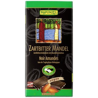 Rapunzel Dark Chocolate with Almond 55% Cocoa vegan organic 80 g