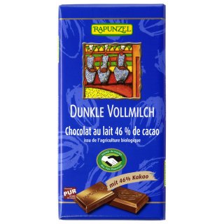 Rapunzel Vollmilch Schokolade Dunkel 46% Kakao HiH bio 100 g