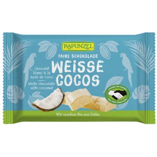 Rapunzel Weiße Cocos Schokolade mit Kokosstückchen bio 100 g