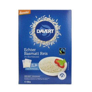 Davert Echter Basmati Reis im Kochbeutel demeter bio 250 g