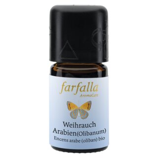 Farfalla Weihrauch Arabien ätherisches Öl naturrein bio Ws 5 ml