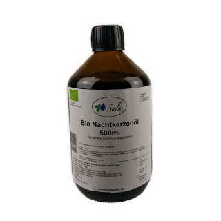 Sala Nachtkerzenöl kaltgepresst BIO food grade 500 ml Glasflasche