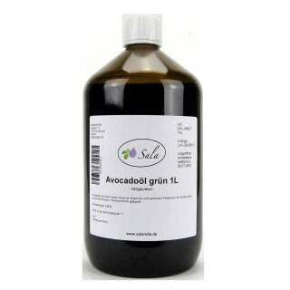 Sala Avocadoöl roh grün kaltgepresst 1 L 1000 ml Glasflasche