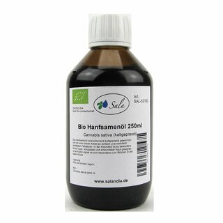 Sala Hanföl Hanfsamenöl kaltgepresst nativ BIO 250 ml Glasflasche