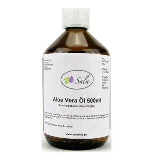 Sala Aloe Vera Öl 500 ml Glasflasche