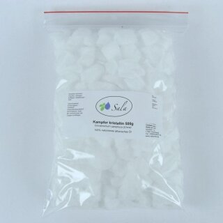 Sala Kampfer kristallin Kampferkristalle Brocken naturrein Ph. Eur. 500 g Beutel