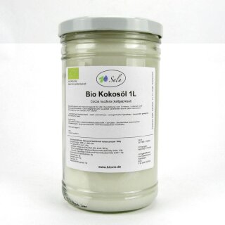 Sala Kokosöl kaltgepresst bio 1 L 1000 ml Glas