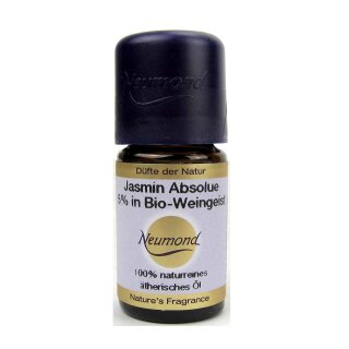 Neumond Jasmin Absolue 5% ätherisches Öl naturrein in Bio Weingeist 5 ml