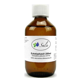 Sala Eukalyptusöl Globulus ätherisches Öl naturrein 250 ml Glasflasche