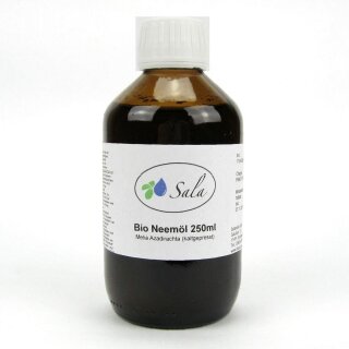 Sala Neem Oil cold pressed organic 250 ml glass bottle