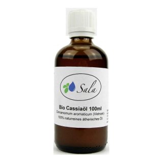 Sala Cassiaöl Zimtöl ätherisches Öl naturrein BIO Aroma 100 ml Glasflasche