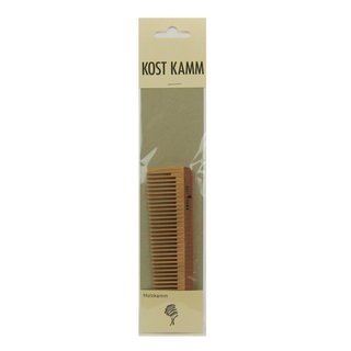 Kostkamm Pocket Comb Wood raw 14 cm