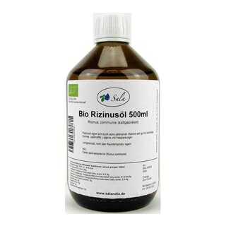 Sala Ricinus Castor Oil cold pressed organic 500 ml glass bottle