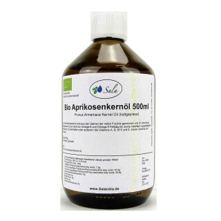 Sala Aprikosenkernöl kaltgepresst BIO 500 ml Glasflasche