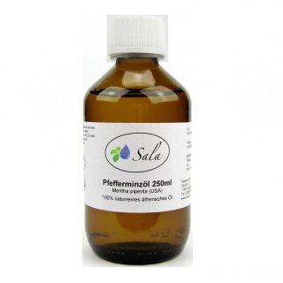 Sala Pfefferminzöl mentha piperita ätherisches Öl naturrein 250 ml Glasflasche