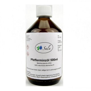 Sala Peppermint mentha piperita essential oil 100% pure 500 ml glass bottle