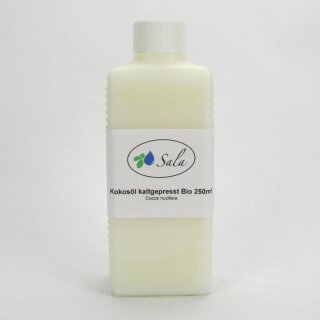 Sala Coconut Oil cold pressed organic 250 ml HDPE bottle