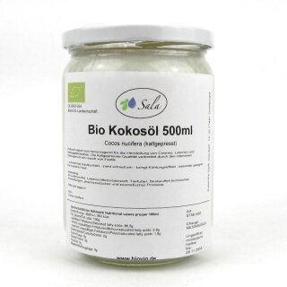 Sala Kokosöl kaltgepresst bio 500 ml Glas