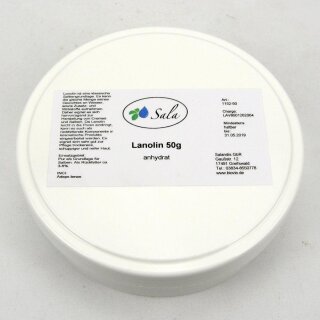 Sala Wool Fat Lanolin anhydrate pesticide free Ph. Eur. 50 g can