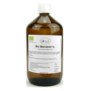 Sala Almond Oil cold pressed organic 1 L 1000 ml glass bottle
