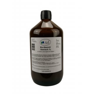 Sala Neem Oil cold pressed organic with Rimulgan emulsifier 1 L 1000 ml glass bottle