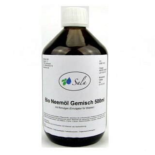 Sala Neem Oil cold pressed organic with Rimulgan emulsifier 500 ml glass bottle