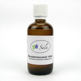 Sala Macadamia Nut Oil cold pressed food grade conv. 100 ml glass bottle