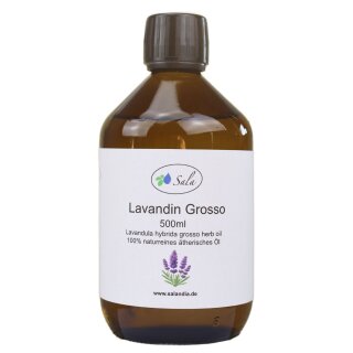 Sala Hybrid Lavender Grosso aroma essential oil 100% pure 500 ml glass bottle