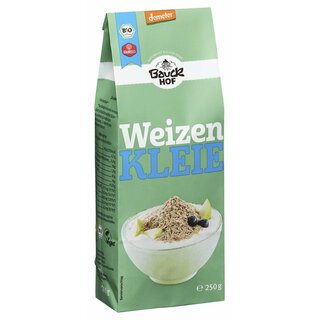 Bauckhof Wheat Bran with vitamin B1 and iron vegan demeter organic 250 g