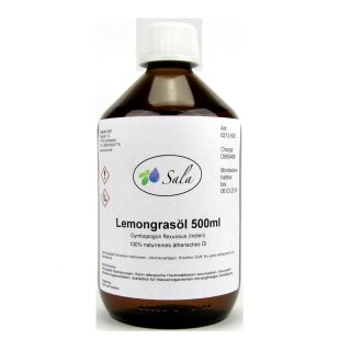 Sala Lemongrass aroma essential oil 100% pure 500 ml glass bottle