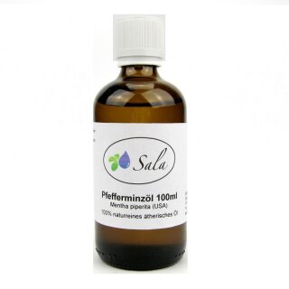 Sala Peppermint mentha piperita essential oil 100% pure 100 ml glass bottle