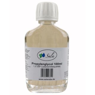 Sala Propylene Glycol 1,2-Propandiol 99,8% E1520 USP Ph. Eur. 100 ml NH glass bottle