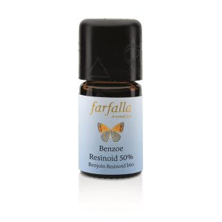 Farfalla Benzoe Resinoid 50% essential oil pure organic wild in Alcohol 5 ml