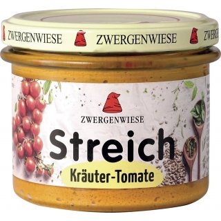 Zwergenwiese Streich Kräuter Tomate glutenfrei vegan bio 180 g