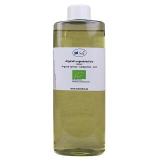 Sala Arganöl kaltgepresst ungeröstet food grade BIO 250 ml PET Flasche