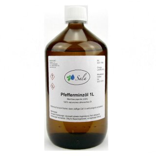 Sala Peppermint mentha piperita essential oil 100% pure 1 L 1000 ml glass bottle