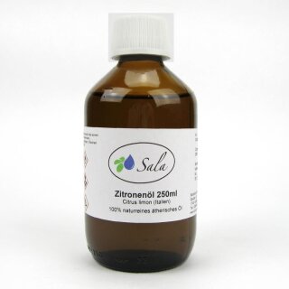 Sala Zitronenöl ätherisches Öl naturrein 250 ml Glasflasche