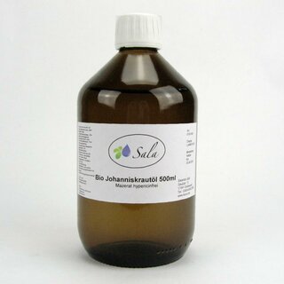 Sala St.-John`s-wort oil hypericin free organic 500 ml glass bottle