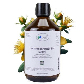 Sala St.-John`s-wort oil hypericin free organic 500 ml glass bottle