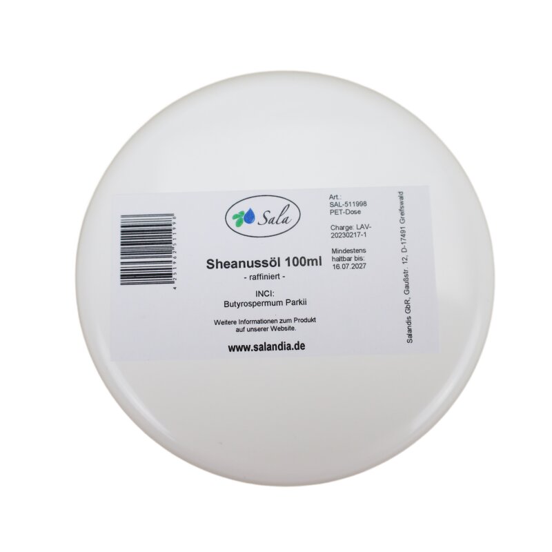 Sala Sheanussöl Raffiniert – 250 Ml In Glasflasche, Ideal Für Trockene Haut & Massage