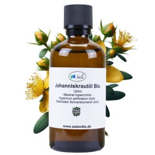 Sala St.-John`s-wort oil hypericin free organic 100 ml glass bottle