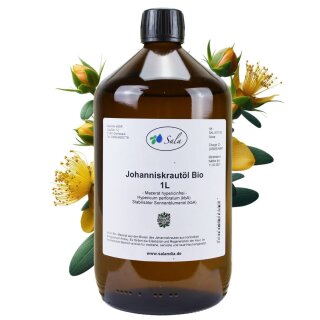 Sala St.-John`s-wort oil hypericin free organic 1 L 1000 ml glass bottle