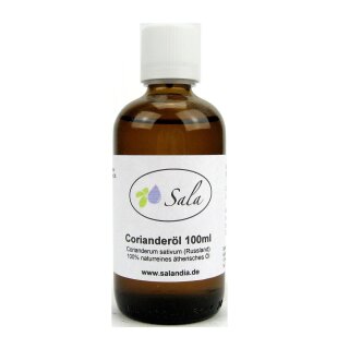 Sala Coriander essential oil 100% pure 100 ml glass bottle