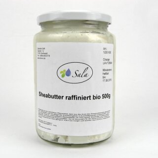 Sala Shea Butter refined organic 500 g glass